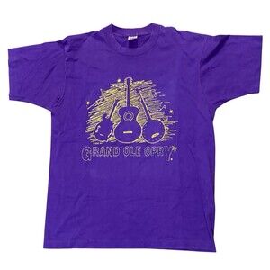 Purple Faded SIngle Stitch GRAND OLE OPRY Men’s XL T-Shirt Nashville TN VTG